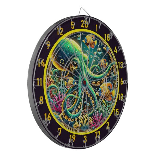 Silberströme Octopus Dartboard Dartscheibe (Vorderseite Links)