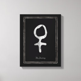 Silberstylisierte Planeten Venus-Symbol Leinwanddruck