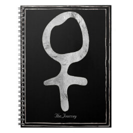 Silberstylisierte Planeten Venus-Symbol Notizblock