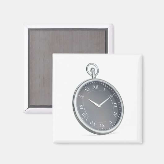 Silbertaschenuhr Magnet (Vorderseite/Rückseite)