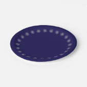 Silberteardrops Pappteller (Schrägansicht)