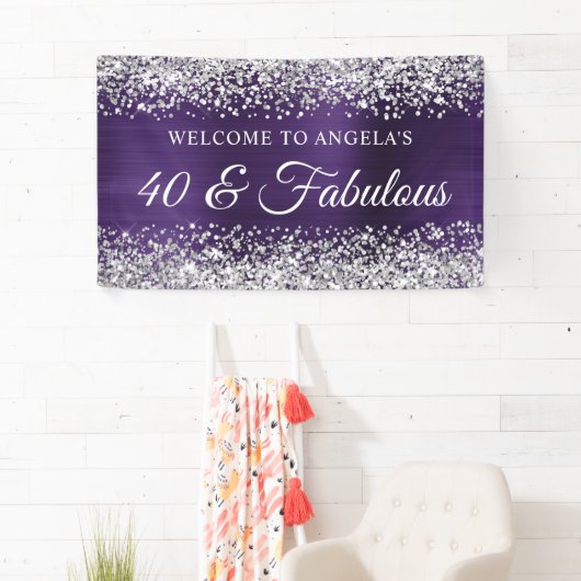 Silberteppich Dark Violet Foil 40 & Fabulous Glitz Banner (Insitu)