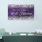 Silberteppich Dark Violet Foil 40 & Fabulous Glitz Banner (Messeveranstaltung)