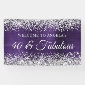 Silberteppich Dark Violet Foil 40 & Fabulous Glitz Banner (Horizontal)