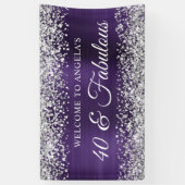 Silberteppich Dark Violet Foil 40 & Fabulous Glitz Banner (Vertikal)