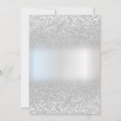 Silberter Glitzer, Mason Jar, Spitze Save the Date (Rückseite)