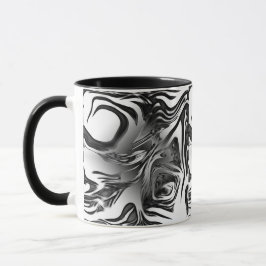 Silbertinte Abstrakt Tasse