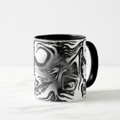 Silbertinte Abstrakt Tasse (VorderseiteRechts)