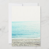 Silbertypografie Beach Foto Hochzeit Einladung (Rückseite)