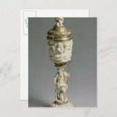 Silbervergoldung und geschnitztes Elfenbein Postkarte (Vorne/Hinten)