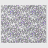 Silberviolett-glatter Glitzern Glitzer Geschenkpapier (Flach)
