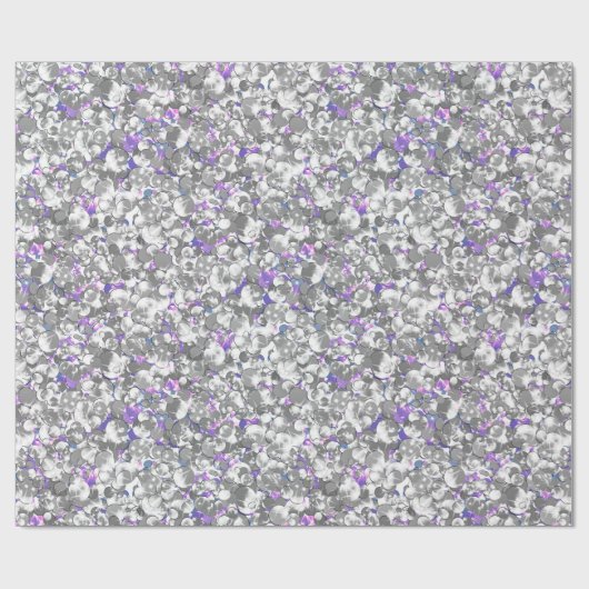Silberviolett-glatter Glitzern Glitzer Geschenkpapier (Flach)