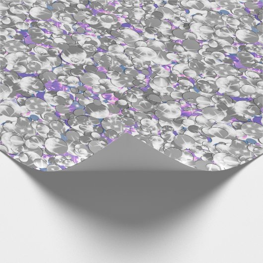Silberviolett-glatter Glitzern Glitzer Geschenkpapier (Ecke)
