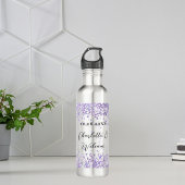 Silberviolett Glitzer Hochzeit Edelstahlflasche
