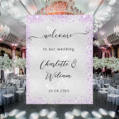 Silberviolett-Schmetterlinge zum Hochzeitsempfang Poster