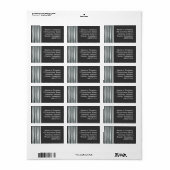 Silbervorhang Adressaufkleber (Vorne)