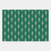 Silberwaldkiefernwald Grün Geschenkpapier Set (Vorderseite 2)