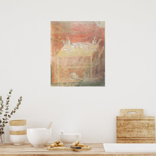 Silberware auf einem Tisch Poster (Küche)