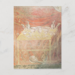 Silberware auf einem Tisch Postkarte