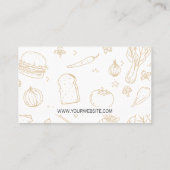 Silberware-Logo | Restaurantbesitzer | Leder Visitenkarte (Rückseite)