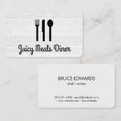 Silberware Moderne Textur Visitenkarte (Vorne/Hinten)