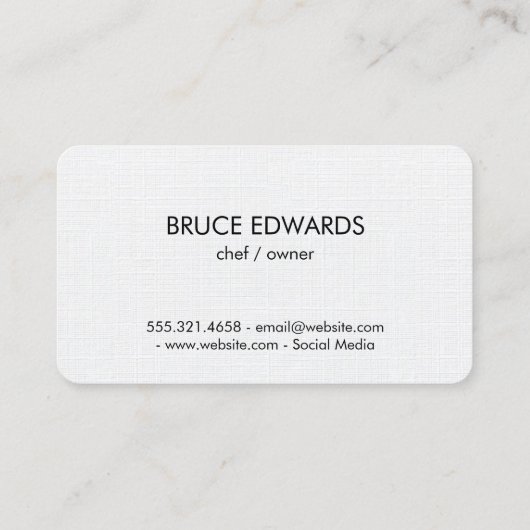 Silberware Moderne Textur Visitenkarte (Rückseite)