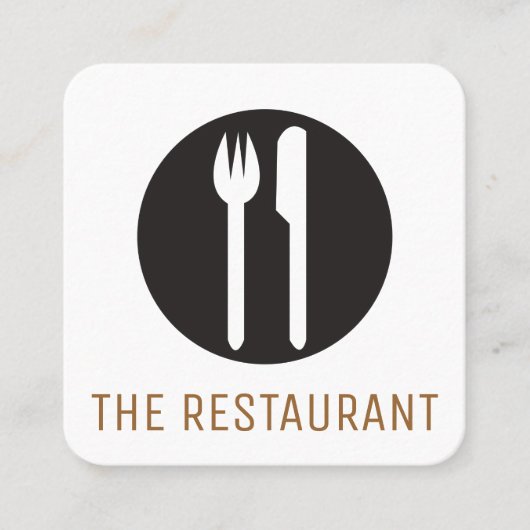 Silberware | Restaurantbesitzer | Koch Quadratische Visitenkarte (Vorderseite)