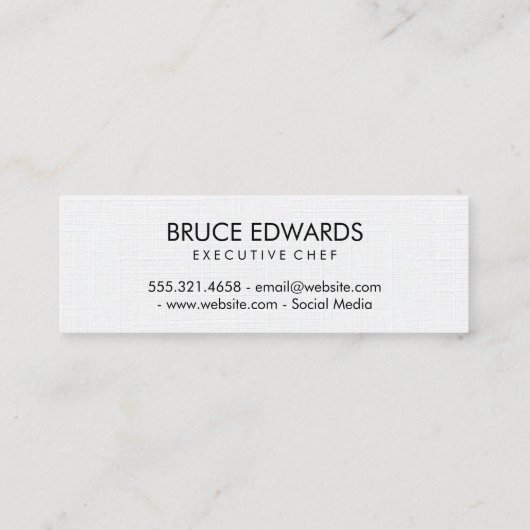 Silberwaren/Muster Mini Visitenkarte (Rückseite)