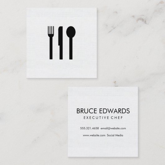 Silberwaren/Muster Quadratische Visitenkarte (Vorne/Hinten)