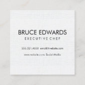 Silberwaren/Muster Quadratische Visitenkarte (Rückseite)