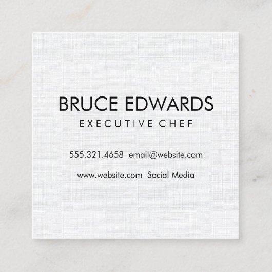 Silberwaren/Muster Quadratische Visitenkarte (Rückseite)