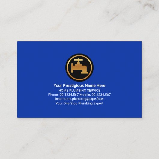 Silberwasserpipeline, die Zuhause Faucet durchsick Visitenkarte (Rückseite)