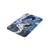 Silberweiße, dunkle Marmorstruktur. Badematte (Schrägansicht)