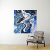 Silberweiße, dunkle Marmorstruktur. Wandteppich (Beispiel (Horizontal))