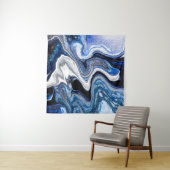 Silberweiße, dunkle Marmorstruktur. Wandteppich (Beispiel)