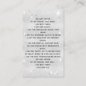 Silberweiße Foto-Crossbeerkarte Visitenkarte (Rückseite)