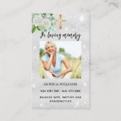 Silberweiße Foto-Crossbeerkarte Visitenkarte (Vorderseite)