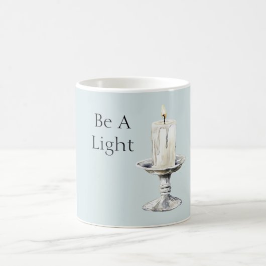 Silberweiße Kerze sei ein Licht Kaffeetasse (Mittel)