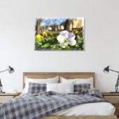 Silberweiße Panik Leinwanddruck (Insitu (Schlafzimmer))