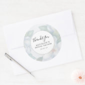 Silberweißes Dogwood-Brautparty Runder Aufkleber (Umschlag)