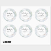 Silberweißes Dogwood-Brautparty Runder Aufkleber (Blatt)