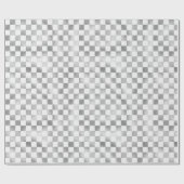 silberweißes Quadrat Geschenkpapier (Flach)