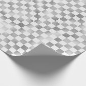 silberweißes Quadrat Geschenkpapier (Ecke)