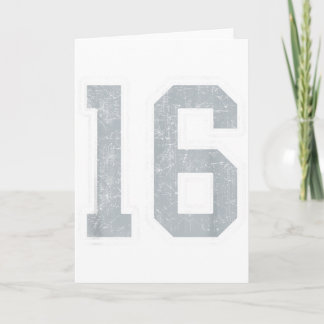 Silberweißes Trikot Nummer 16 Spieler Uniform #16  Karte