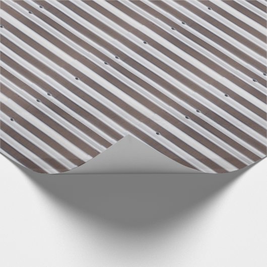 SilberWellblech Geschenkpapier (Ecke)