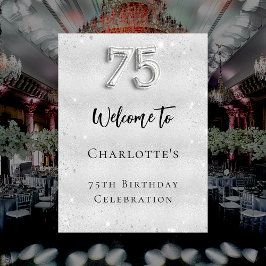 Silberwillkommen zum 75. Geburtstag Poster