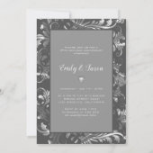 Silberwirbel und -hörer einladung (Rückseite)