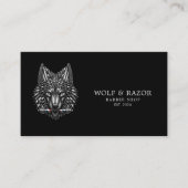 Silberwolf-Profi-Friseursalon-QR-Code Visitenkarte (Vorderseite)