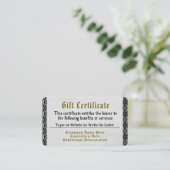 Silberzertifikat Visitenkarte (Stehend Vorderseite)