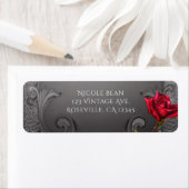 Silberzierige Vintage Extravagante Rote Rosen Hoch (Insitu)